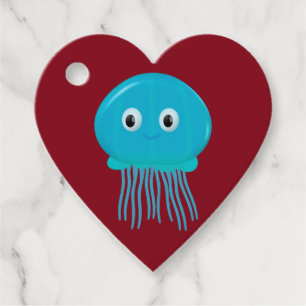 Etiquetas Para Recuerdos Amor Personalizado Cuidadosa De Jellyfish En El Oc