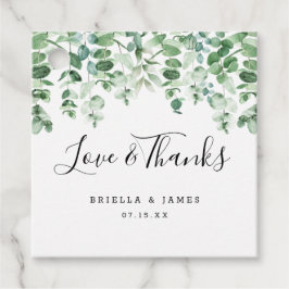 Etiquetas Para Recuerdos Amor y gracias Eucalyptus gracias a Favor Tags