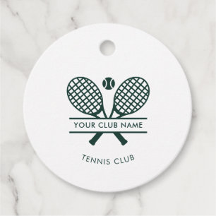 Etiquetas Para Recuerdos Añadir nombre de club Tennis Team Green Personaliz