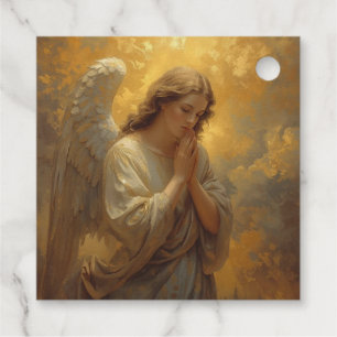 Etiquetas Para Recuerdos Ángel Orante - Ocasiones Religiosas