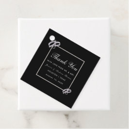 Etiquetas Para Recuerdos Anillos de boda de diamantes elegantes de plata Bo