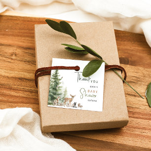 Etiquetas Para Recuerdos Animales de Forest Woodland Baby Shower Gracias