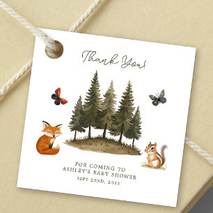 Etiquetas Para Recuerdos Animales del Bosque Acuarela Baby Shower
