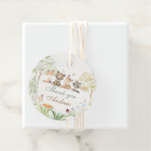 Animales del Bosque Favor Tags