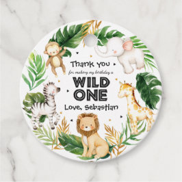 Etiquetas Para Recuerdos Animales Safari salvajes decoración Fiesta de un p