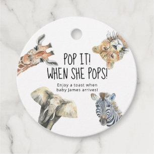 Etiquetas Para Recuerdos Animales Salvajes Safari - POP IT! Cuando ella est