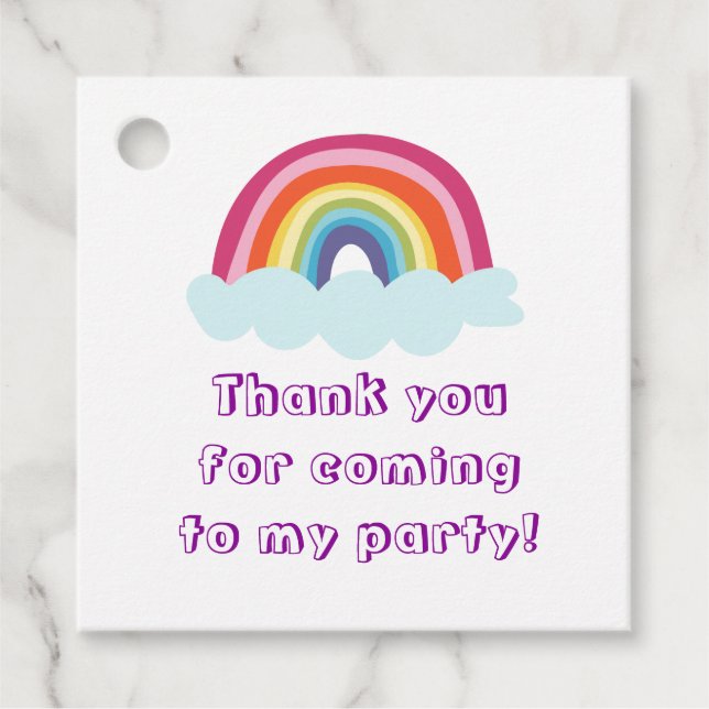 Etiquetas Para Recuerdos Aniversario del Arcoiris (Anverso)