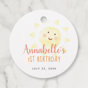 Etiquetas Para Recuerdos Aniversario del Sol Amarillo Gracias