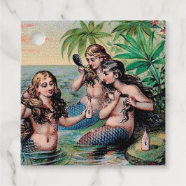 Etiquetas Para Recuerdos Antigüedad de Sirena Mágica Océano Náutico