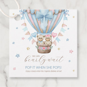 Etiquetas Para Recuerdos Apenas Esperamos Niño Niña Gemelos Pop It Cuando E