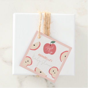 Etiquetas Para Recuerdos Apple de mi Chica Rosa de los Ojos Baby Shower