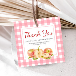 Etiquetas Para Recuerdos Apple of Our Eye Gingham Baby Shower