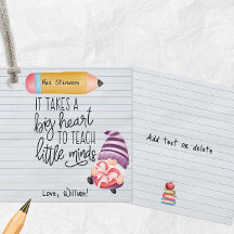 Apreciación del profesor con corazón