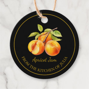 Etiquetas Para Recuerdos Apricot casero simple Jam Hang Tag l Black
