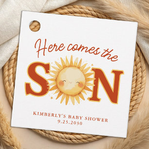 Etiquetas Para Recuerdos Aquí Viene El Baby Shower De Son Boho Sunshine Cut