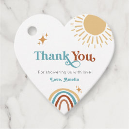 Etiquetas Para Recuerdos Aquí viene el hijo retro Boho Baby Shower