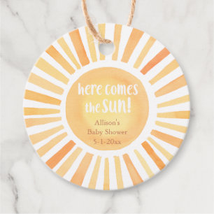 Etiquetas Para Recuerdos Aquí viene el sol boho sol ducha bebé