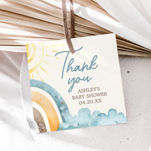 Etiquetas Para Recuerdos Aquí Viene La Plaza De Baby Shower Son Retro