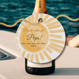 Etiquetas Para Recuerdos Aquí viene Sunshine Ray Baby Shower amarillo pop i