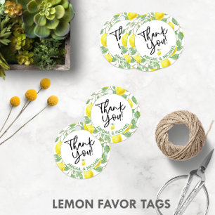 Etiquetas Para Recuerdos Árbol de limón de color de agua 🍋 Baby Shower neu