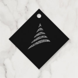 Etiquetas Para Recuerdos Árbol de Navidad Amiable Monocromo Artístico