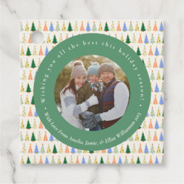 Etiquetas Para Recuerdos Árbol de Navidad lindo Personalizado de familia ve