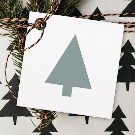 Etiquetas Para Recuerdos Árbol de Navidad mínimo | Sage Green Clean Simple