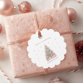 Etiquetas Para Recuerdos Árbol de Navidad Modern Blush – Fiesta Personaliza