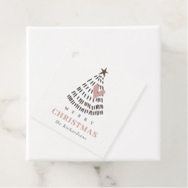 Etiquetas Para Recuerdos Árbol de Navidad moderno minimalista escandinavo c