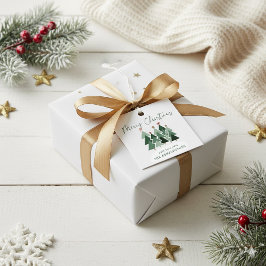 Etiquetas Para Recuerdos Árboles modernos de Navidad rústica