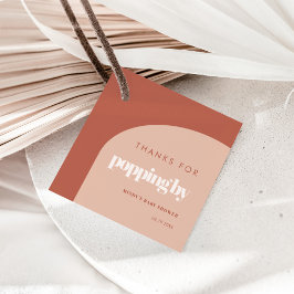 Etiquetas Para Recuerdos Arco de barca de durazno de moda Gracias por golpe