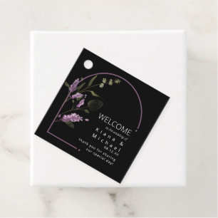 Etiquetas Para Recuerdos Arco floral dulce de bienvenida para boda con Lila