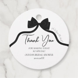 Etiquetas Para Recuerdos Arco negro que está atando el nudo de la ducha de