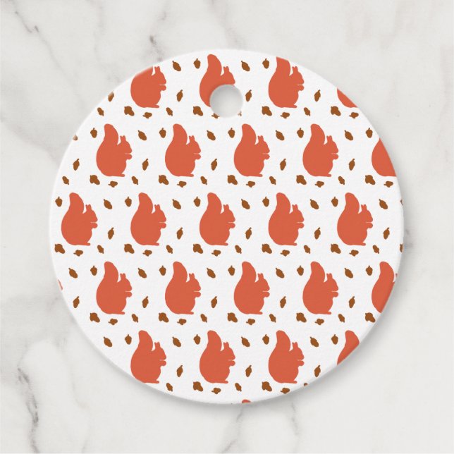 Etiquetas Para Recuerdos ardilla roja (Anverso)