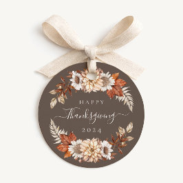 Etiquetas Para Recuerdos Arreglos Florales de Otoño Rústicos Feliz Día de A