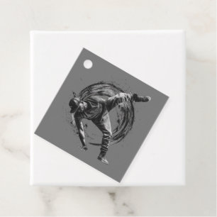 Etiquetas Para Recuerdos Arte de movimiento monocromo de estilo urbano