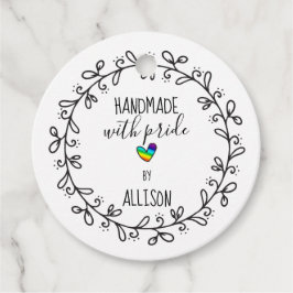 Etiquetas Para Recuerdos Artesanía Hecha a Mano con Orgullo Arcoíris de 2 L