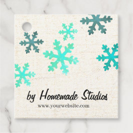 Etiquetas Para Recuerdos Artisan Canvas Snowflake Happiness