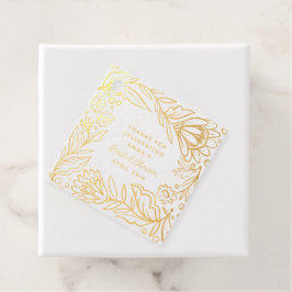 Etiquetas Para Recuerdos Artística lluvia floral escandinava para ducha nup