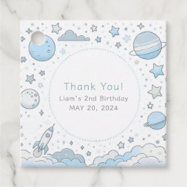 Etiquetas Para Recuerdos Astronauta Azul Espacio Ultraterrestre Niños Cumpl