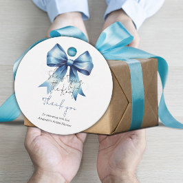 Etiquetas Para Recuerdos Atando el Nudo Arco Azul Bridal Shower