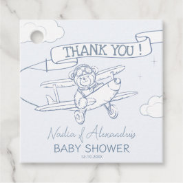 Etiquetas Para Recuerdos Aviador Piloto Avión Baby Shower de carga preciada