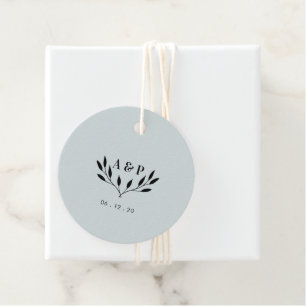 Etiquetas Para Recuerdos Azul Niebla Regalo de agradecimiento de boda sim