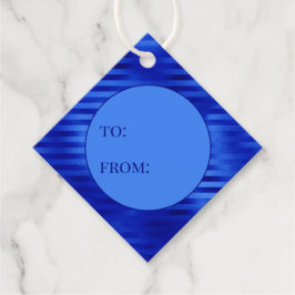 Etiquetas Para Recuerdos Azul Real con Franjas de Papel Aluminizado Para Ha
