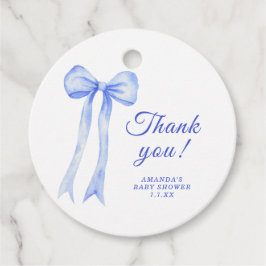 Etiquetas Para Recuerdos Azul un arco de bebé Ducha de regalos Gracias