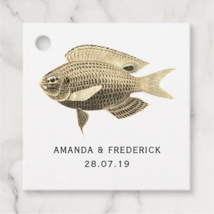 Etiquetas Para Recuerdos Azul y oro náuticos vintage