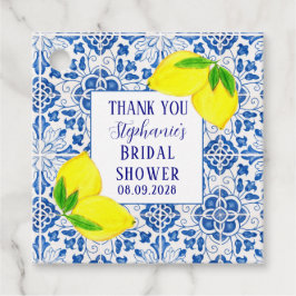 Etiquetas Para Recuerdos Azulejos portugueses Limón Desayuno de novia medit