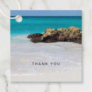 Etiquetas Para Recuerdos Azure Ocean Sandy Beach Photo