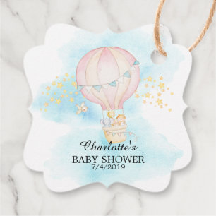 Etiquetas Para Recuerdos Baby Animals Hot Air Balloon Ride Favor Gift
