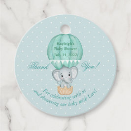 Etiquetas Para Recuerdos Baby Elephant Hot Air Balloon Baby Shower